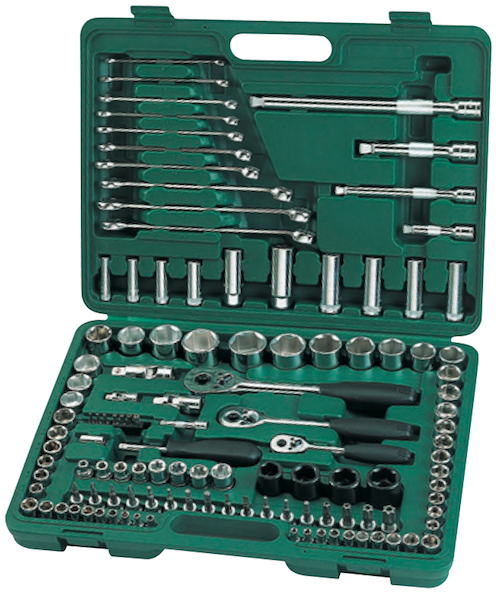 SATA 09014 Socket Wrench Set 120pc 1/4,3/8,1/2 12kg Metric&SAE - Click Image to Close